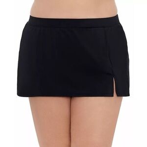 Bal Harbour 1X Tummy Control black Swim Skirtini NWT